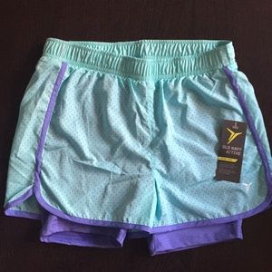 NWT Girls Old Navy Active Shorts with Go Dry Liner